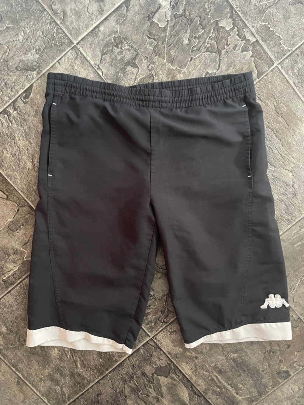 KAPPA Board Shorts Black Urban Grunge Skateboard Summer Beach Streetwear